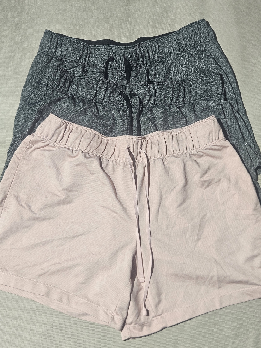 Nike Women's Pink and Gray Dri-Fit Shorts SIZE S